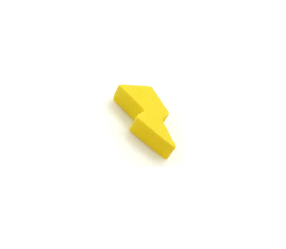 Pion éclair foudre énergie 23 x 9 X 8 mm en bois