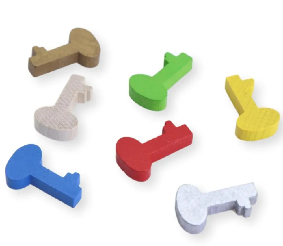 Pion clef en bois 21 x 15.5 x 4.5 mm