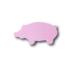 Pion cochon rose en bois 30 x 14 x 8 mm.
