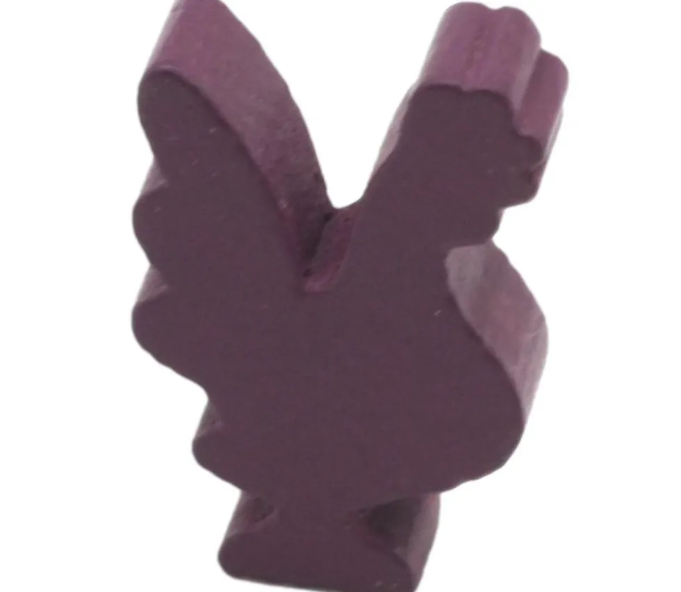 Pion coq en bois 20 x 29 x 8 mm à l'unité