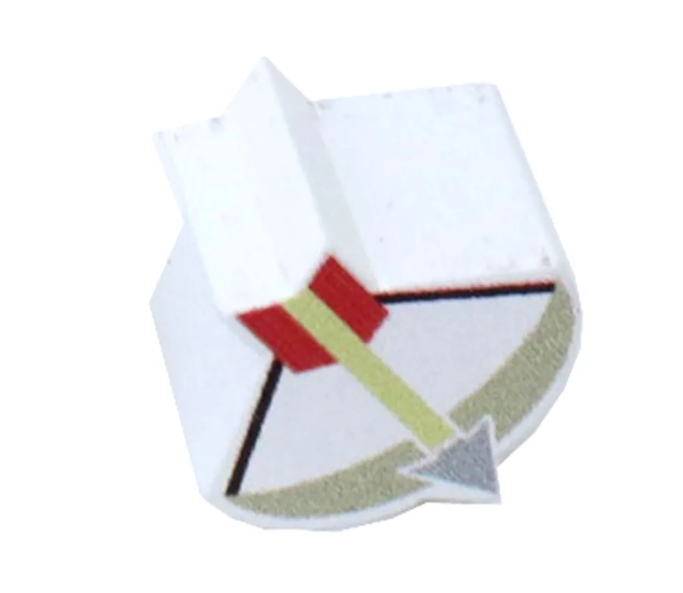 Pion de jeu arc et flèche en bois 15 x 15 x 10 mm