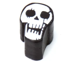 Pion de jeu crane tête de mort en bois 16 x 11 x 5mm