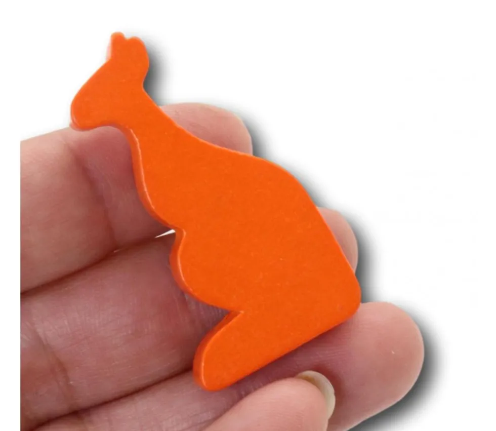 Pion en bois kangourou orange 45 x 20 x 8 mm