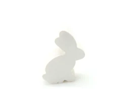 Pion en bois lapin blanc 22 x 31 x 8 mm animal pour jeu