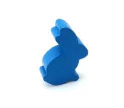 Pion en bois lapin bleu 22 x 31 x 8 mm animal pour jeu