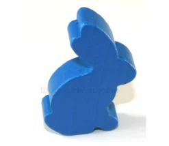 Pion en bois lapin bleu 22 x 31 x 8 mm animal pour jeu