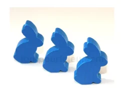 Pion en bois lapin bleu 22 x 31 x 8 mm animal pour jeu