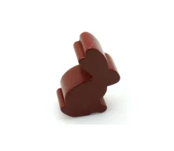 Pion en bois lapin marron dodu 22 x 30 x 10 mm animal pour jeu