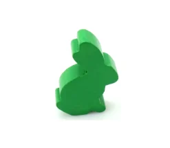Pion en bois lapin vert 22 x 31 x 8 mm animal pour jeu