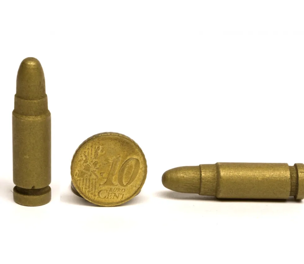 Pion en bois munition cartouche 40 x 10 mm à l'unité
