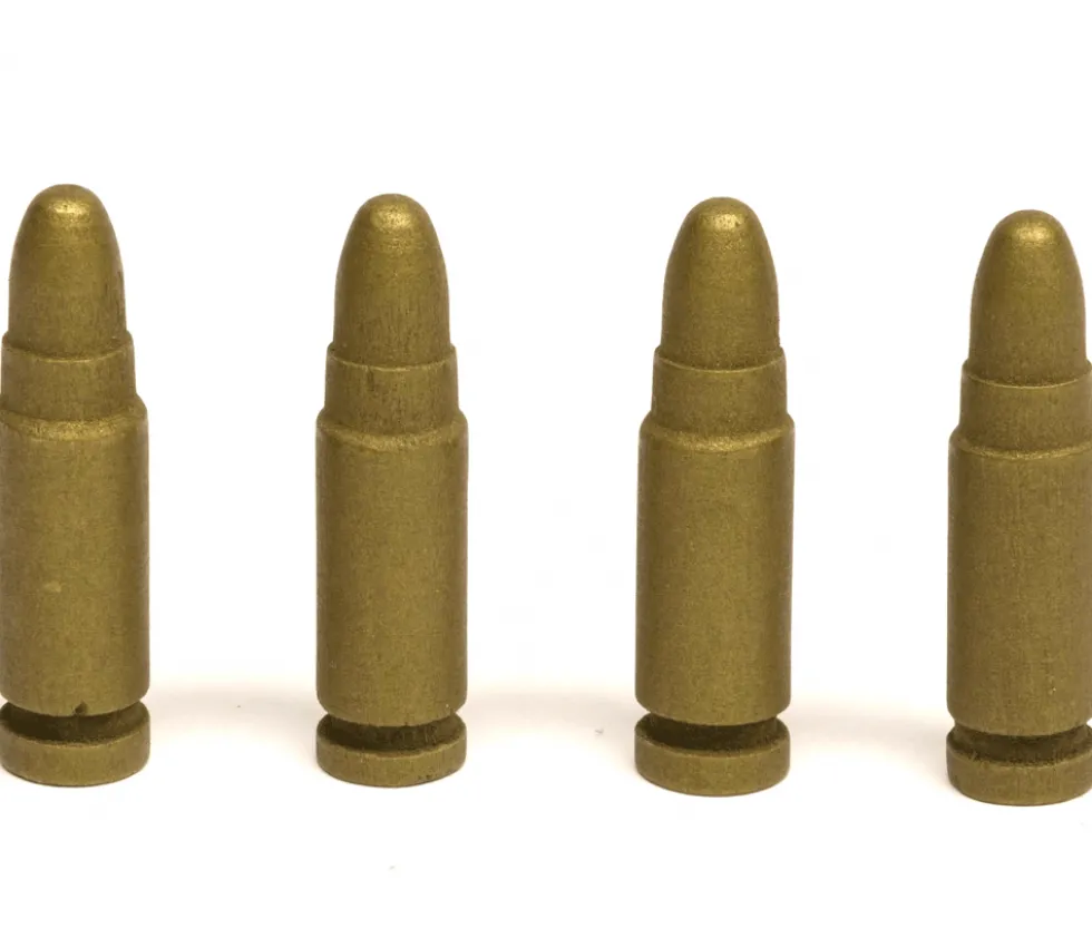 Pion en bois munition cartouche 40 x 10 mm à l'unité