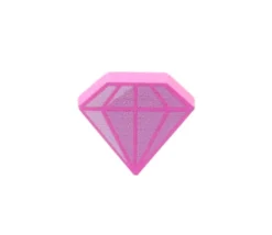 Pion en bois pierre précieuse diamant 15 x 18 x 5 mm