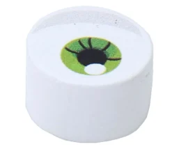 Pion en bois rond œil vert Ø 16 mm