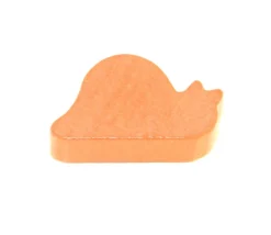 Pion escargot orange en bois