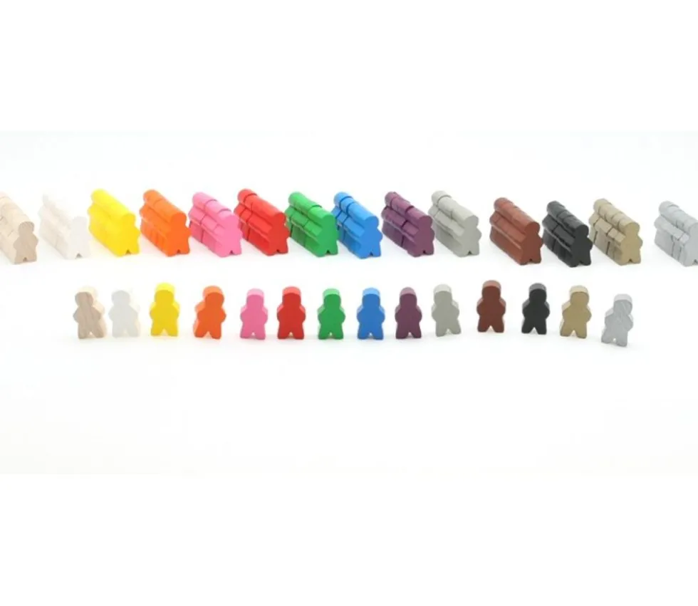 Pion garçon en bois bonhomme meeple 14 x 24 X 8 mm personnage à l'unité