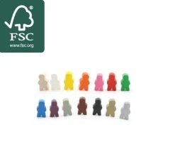 Pion garçon en bois bonhomme meeple 14 x 24 X 8 mm personnage à l'unité