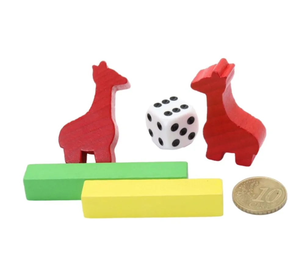 Pion Girafe rouge en bois 41 x 28 x 10 mm