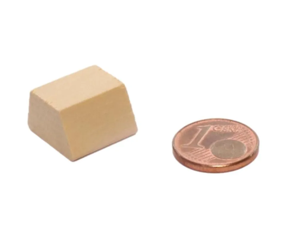Pion lingot bois naturel trapèze 16 x 15 x 10 mm