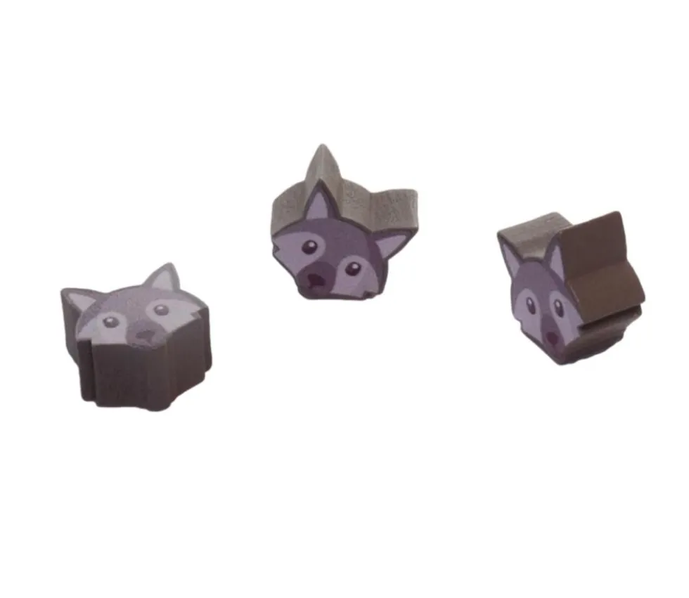 Pion Loup en bois pour jeu 15 x 14 x 8 mm