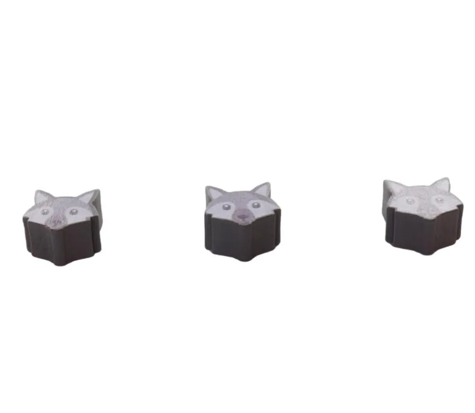 Pion Loup en bois pour jeu 15 x 14 x 8 mm