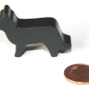 Pion Loup noir en bois pour jeu
