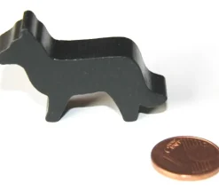 Pion Loup noir en bois pour jeu