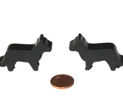 Pion Loup noir en bois pour jeu