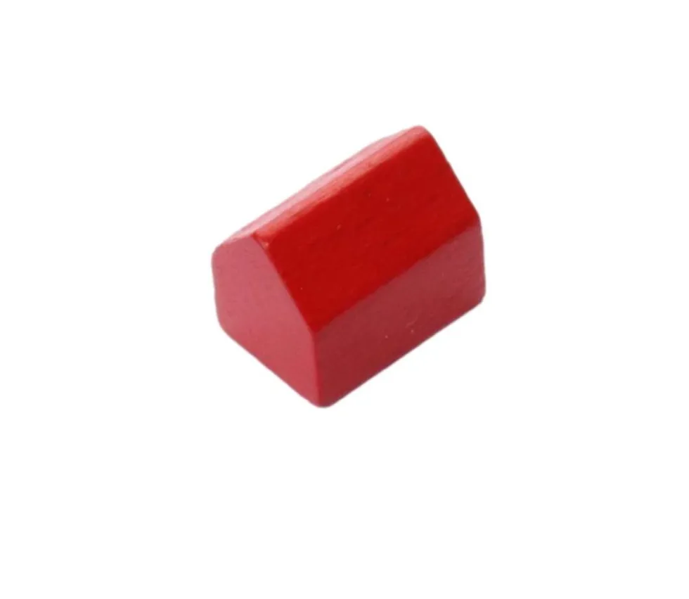 Pion maison bois style monopoly 14x10x12 mm à l'unité