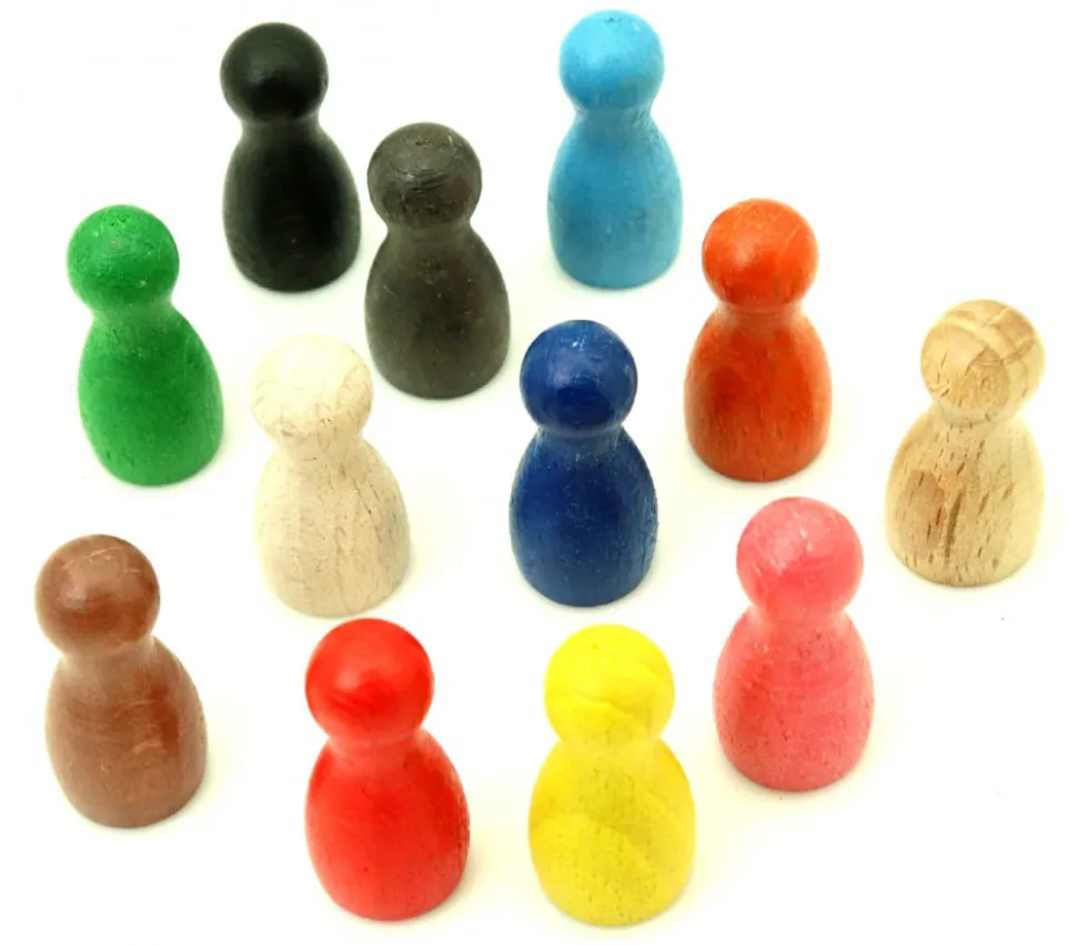 Pion M bois 15x30 mm pour jeux à l'unité