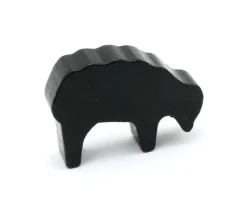 Pion mouton noir 40x28x10 mm en bois pour jeu de société