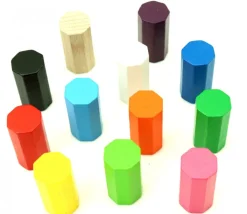 Pion octogone 15 x 30 mm en bois pour jeu à l'unité