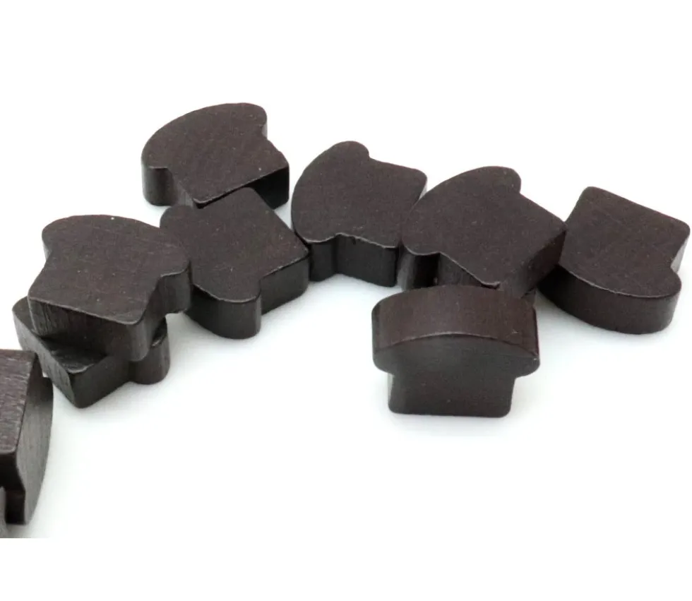 Pion pain naturel marron foncé 13 x 16 x 6 mm