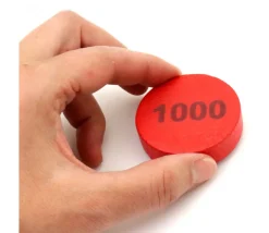 Pion 1000 - Palet bois 5 cm rouge 52 x 13 mm à l'unité