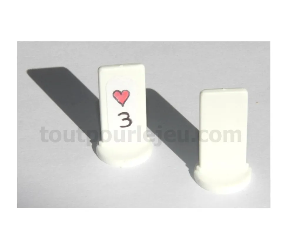Pion personnalisable support blanc à l'unité