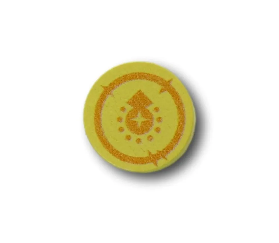 Pion Pièce d'Or en bois 15 x 15 x 5 mm