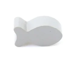 Pion poisson gris en bois 24 x 13 mm pour jeu