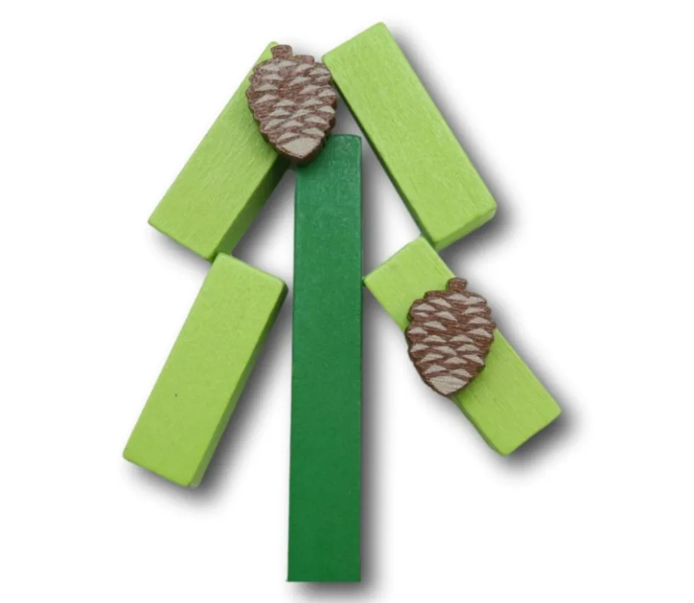 Pion Pomme de Pin en bois 15 x 11 x 5 mm