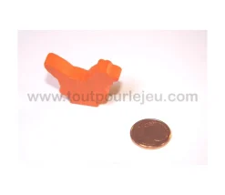 Pion poule orange en bois