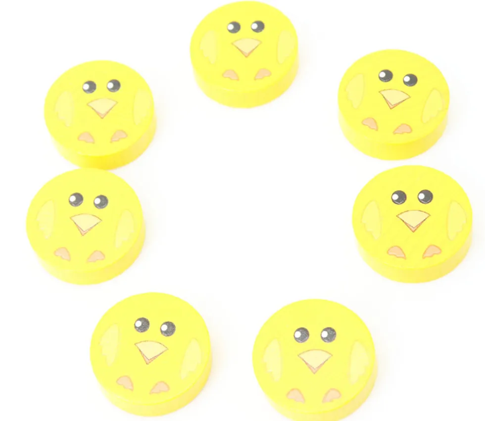 Pion poussin jaune en bois 2,5 cm pour jeu