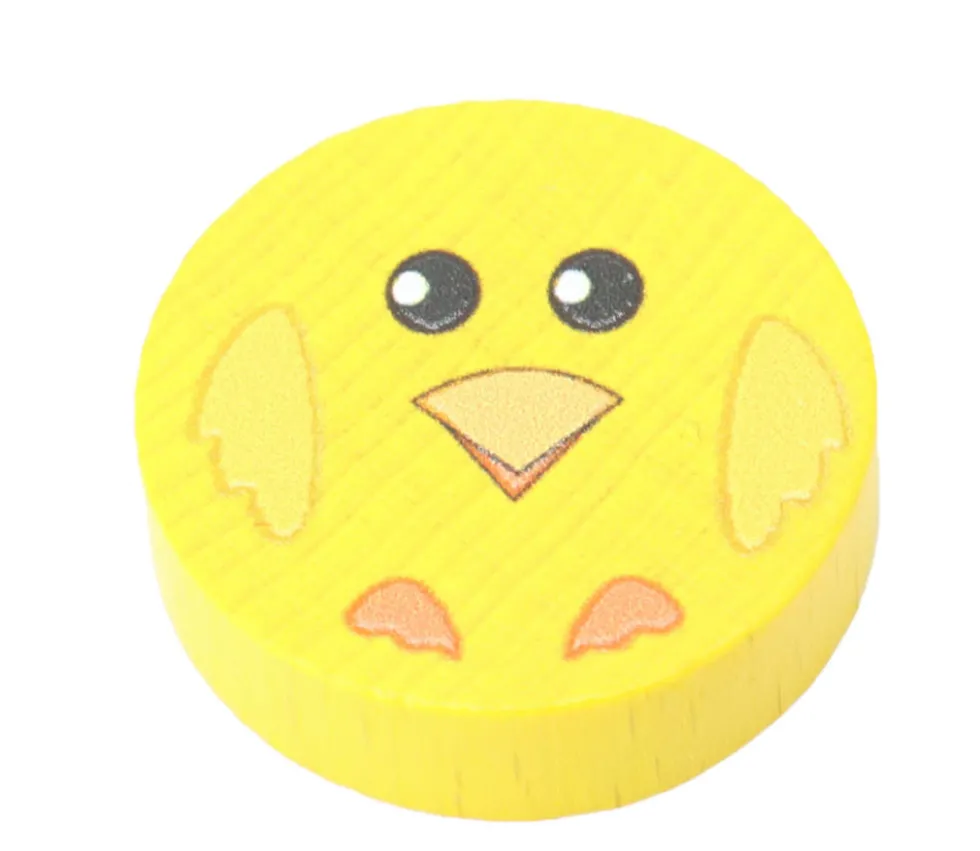 Pion poussin jaune en bois 2,5 cm pour jeu