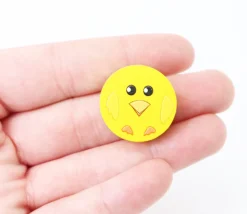 Pion poussin jaune en bois 2,5 cm pour jeu