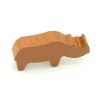 Pion rhinocéros marron clair en bois pour jeu 39 x 20 x 8 mm