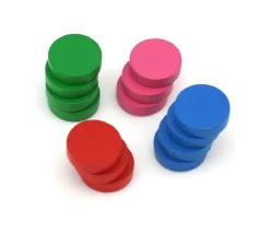 Pion rond 2.5 cm pour jeu - jeton en bois 25 x 7 mm à l'unité