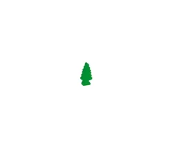 Pion sapin vert en bois 43x21x10 mm