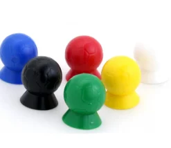 6 Pions ballons de Football multicolores 16 x 20 mm