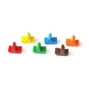 6 Pions bateaux voiliers multicolores en BOIS 17 x 14 x 9 mm