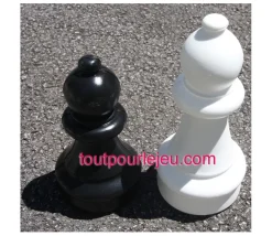 32 pions échecs géants jardin 30 cm de haut