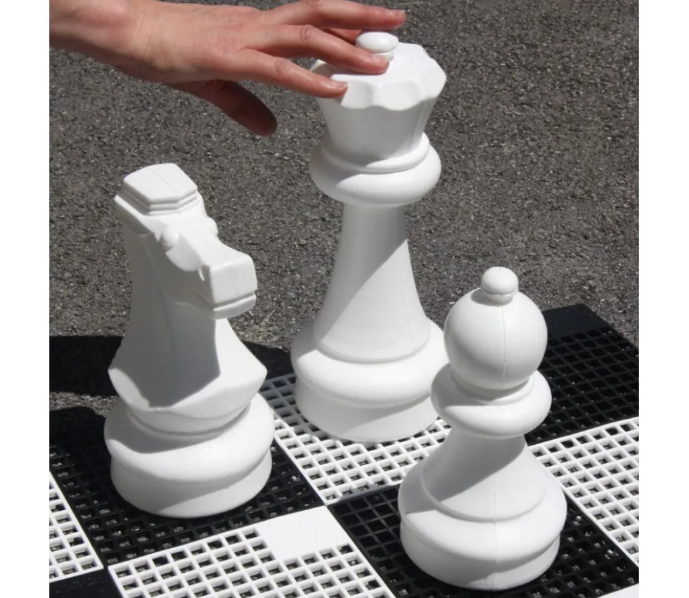 32 pions échecs géants jardin 30 cm de haut
