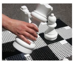 32 pions échecs géants jardin 30 cm de haut