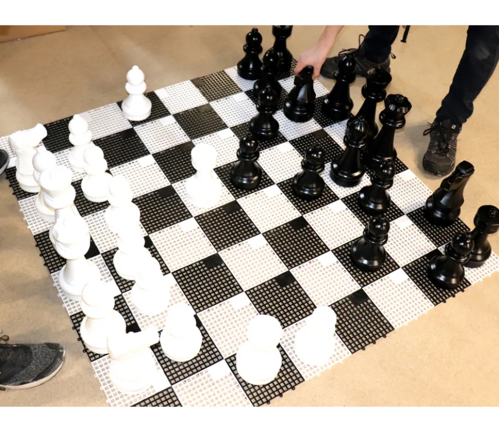 32 pions échecs géants jardin 30 cm de haut